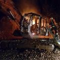 Bagger in Flammen