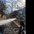 Böschungsbrand entlang der Eisenbahnlinie