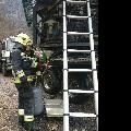 Häckselmaschine gerät in Brand